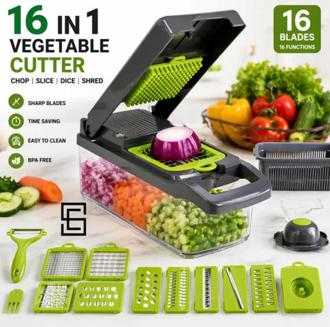 16 in 1 Multifunctional Vegetable Chopper and Slicer